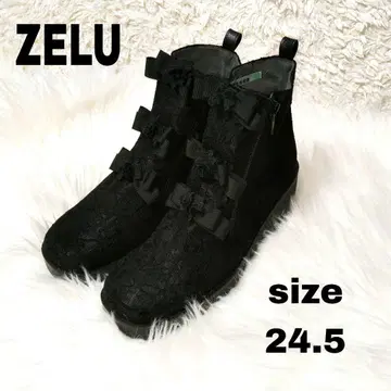 미사용 택 포함 ZELU 여성용 숏부츠 프린지 부츠 24.5