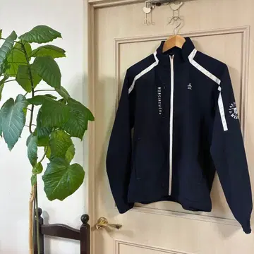 먼싱웨어 풀 지퍼 자켓 블루종 골프