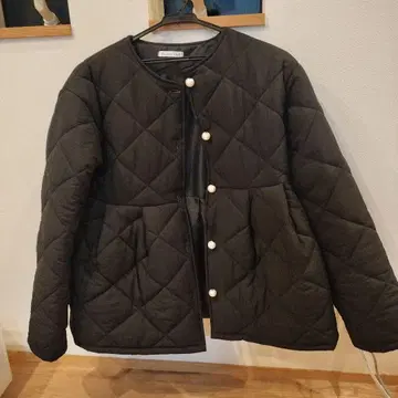 시마무라 페플럼 Plethur Ciel 퀼팅 자켓 L 블랙