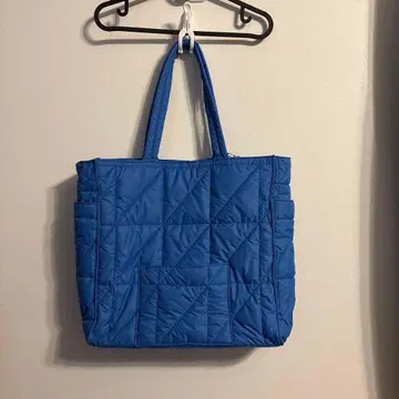 퀼팅 파랑 토트백