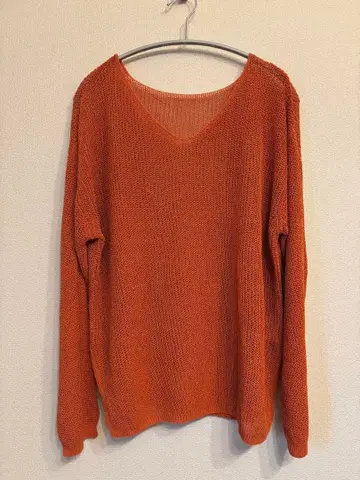 FREAK'S STORE 오렌지 V넥 니트