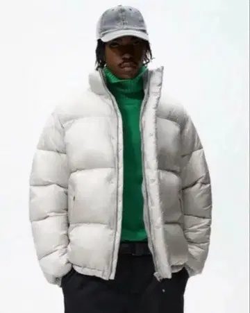 ZARA 라이트 그레이 다운 자켓 실버 S