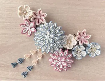 일본풍 꽃 모티브 헤어 액세서리