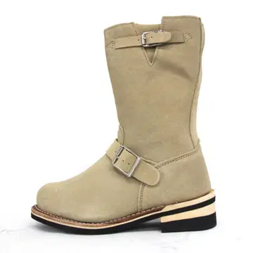 올 천연 가죽 엔지니어 부츠 30.0cm 샌드 스웨이드 굿이어 웰트 제법