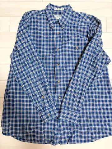 ORVIS 긴팔 셔츠 L 사이즈 블루 화이트 체크
