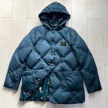 마드모아젤 논논 다운 코트 다운 자켓 와펜 퀼팅 M