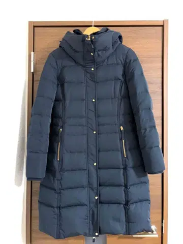 ZARA BASIC 네이비 롱 다운 자켓