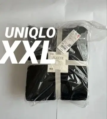미사용 새상품 UNIQLO 니트 플리스 세트 남성용 파자마 XXL 블랙