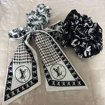 스크런치 스카프 세트