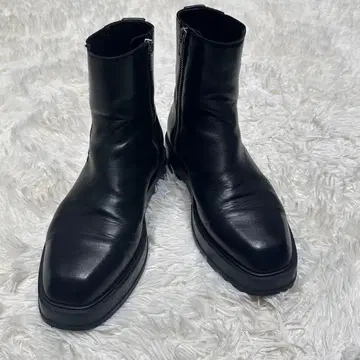 ZARA 남성용 부츠 25cm 천연 가죽 리얼 가죽 지퍼