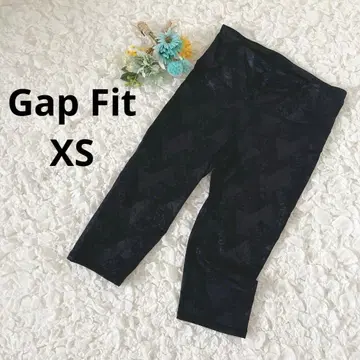 갭핏 마블 프린트 레깅스 하프 기장 블랙 XS