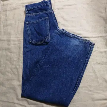 마우지 인디고 데님 팬츠 와이드 사이즈 25 데미지 있음