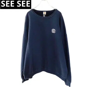 SEE SEE 맨투맨 프룻 오브 더 룸 네이비 XXL
