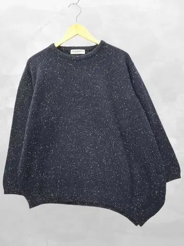 조르주 레쉬 크루넥 비대칭 믹스 니트 스웨터 38