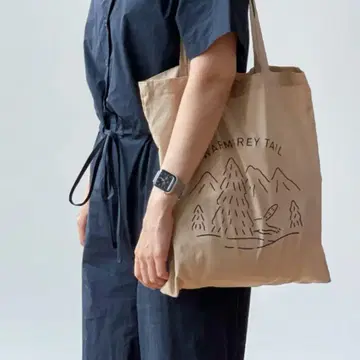 WARMGREY TAIL / LOGO BAG - BEIGE