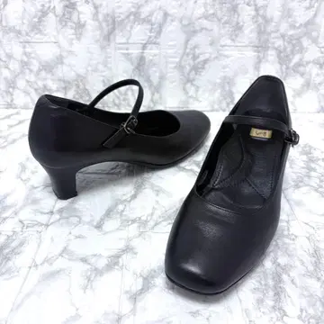 새상품급 ing 스트랩 천연 가죽 펌프스 23.5cm EE