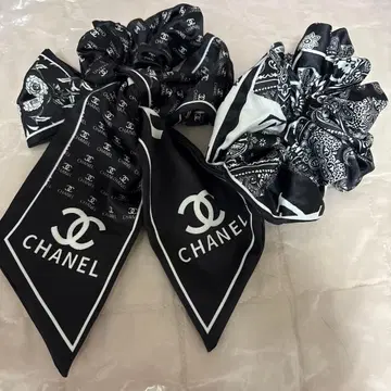 스크런치 블랙 리본 스크런치 세트