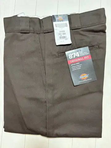 Dickies 874 오리지널 핏 팬츠 31X32 브라운