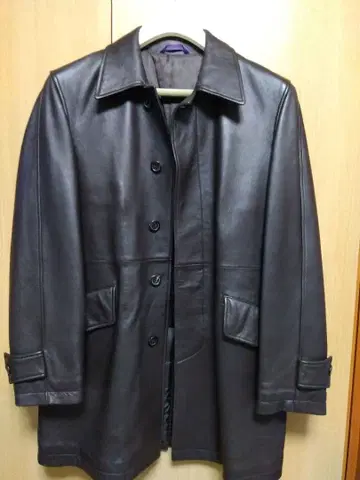 Paul Smith 램 가죽 코트 충전솜 스텐 칼라, 브라운 새상품급.