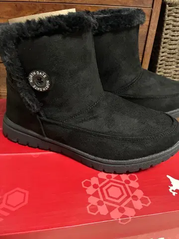 노스 데이트 블랙 어그 부츠 24cm 새상품 버튼 블랙