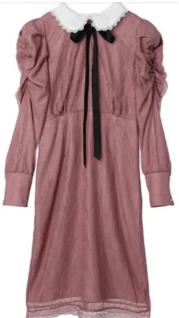 Maison de FLEUR 핑크 레이스 원피스