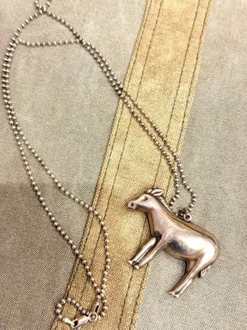 925 실버 말 펜던트 목걸이