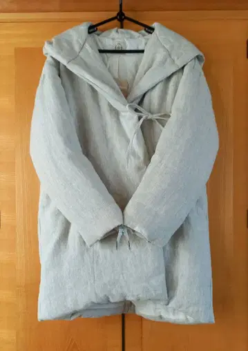 Samansa Mos2 린넨 100% 충전솜 후디 코트