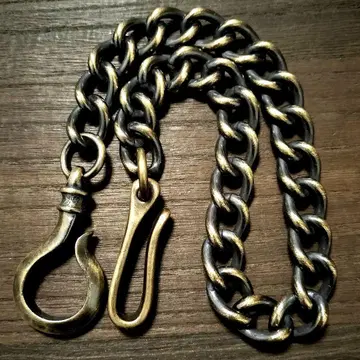 놋쇠 훈제 마루키헤이 14mm 지갑 체인 빈티지 브라스 마루 후크