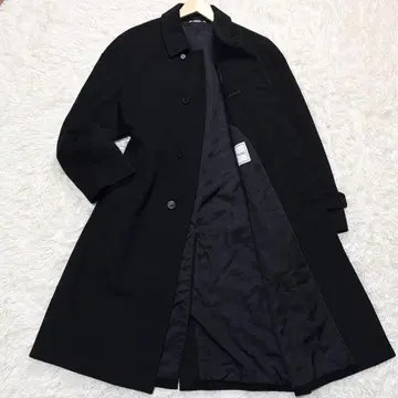 캐시미어 100% 스텐카라 코트 L 롱 기장 블랙 비즈니스