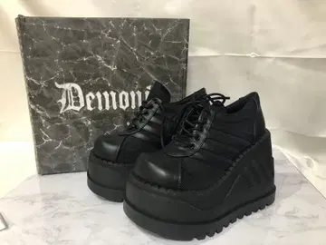 미사용 Demonia 블랙 플랫폼 스니커즈 24cm 462