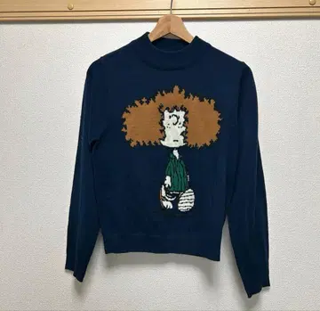 레어 페퍼민트 니트 peanuts 스누피 스웨터