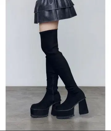 EMODA 스퀘어 핏 롱 부츠 S