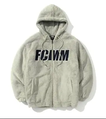 FCMM 빅 로고 보아 플리스 자켓 그레이 M