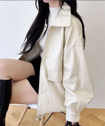 인조 가죽 빅 블루종