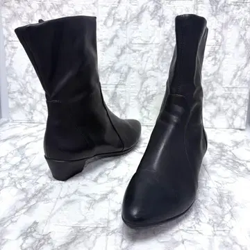 새상품급 fitfit 포인티드 미들 부츠 핏핏 블랙 24cm