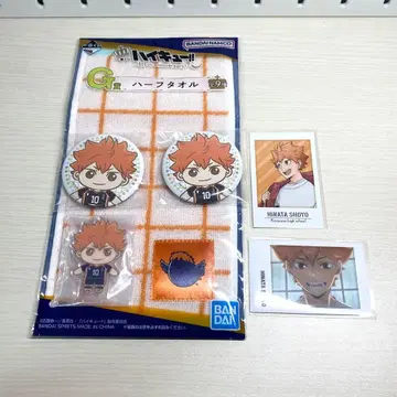 [ 미사용 새상품 ] 하이큐 히나타 쇼요 폴라로이드 캔뱃지 타월 제일복권