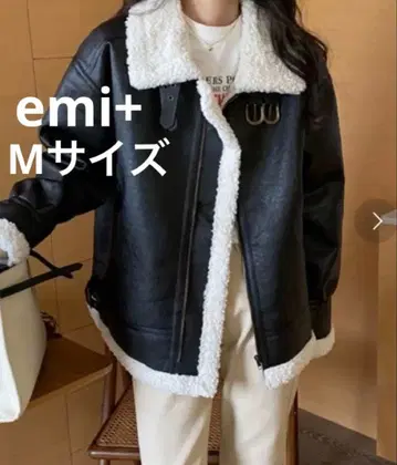 [ 새상품급 ] emi+ 보아 가죽 자켓 블랙 M