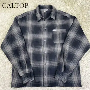 컨디션 최상 칼탑 옴브레 체크 셔츠 블랙 서해안 미국제 L