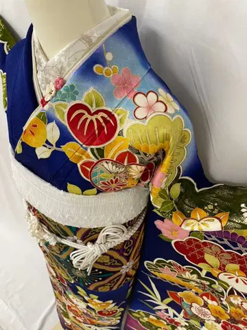 [ WA-Modern ] 순수 실크 교유젠 후리소데 7점 풀세트