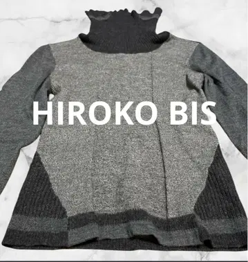 HIROKOBIS 스웨터 니트 모 100% 터틀넥 하이넥