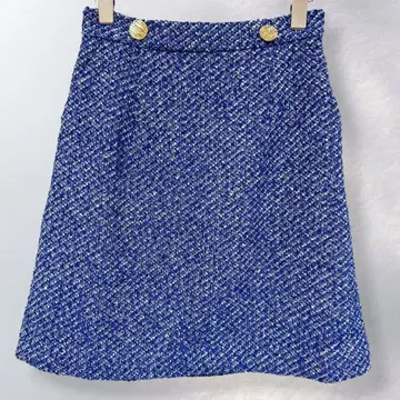 질 바이 질 스튜어트 믹스 트위드 미니 스커트 골드 버튼 [ i388