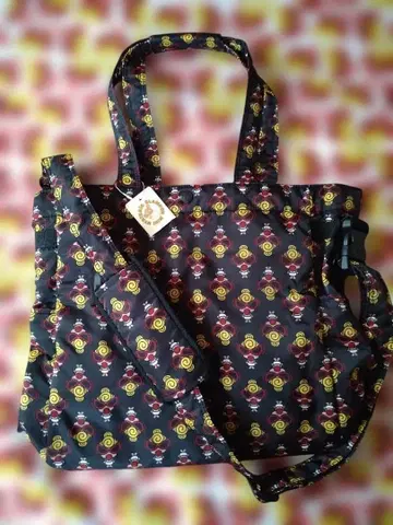 히스테릭 미니 올 패턴 백 블랙 마더 토트 숄더 사선