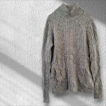 1점 한정 Lands' End 그레이 케이블 니트 스웨터 [ S ]