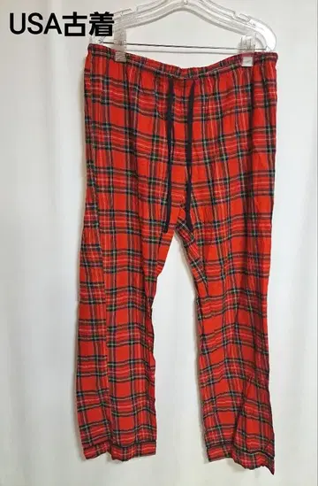 [ USA 구제 의류 ] 밴딩 팬츠 플란넬풍 얇은 소재 체크 시티 보이