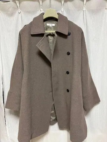 MOUSSY 브라운 케이프 코트