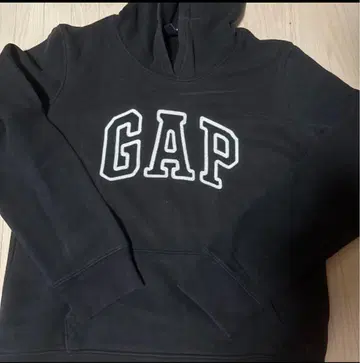 GAP 블랙 후드 부착 후드티 M 사이즈