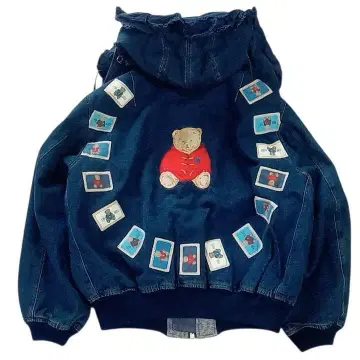 레어 90s PINK HOUSE 핑크하우스 데님 후디드 블루종