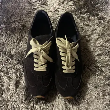 JAMES PERSE 스웨이드 레이스업 스니커즈 24cm