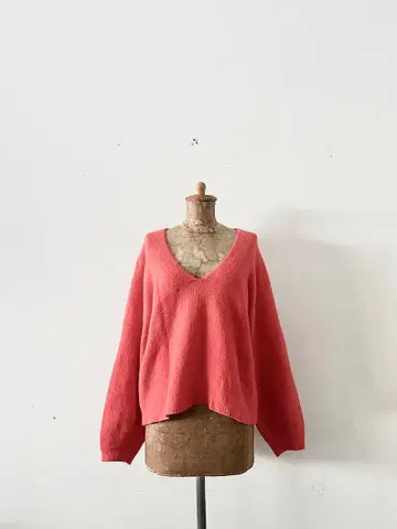 Mackintosh Philosophy V넥 니트 풀오버 오렌지