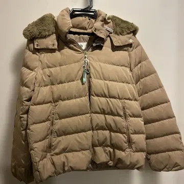 nano 베이지 퍼 포함 다운 자켓